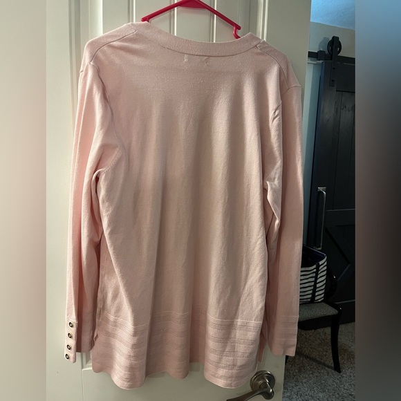 NWT Charter Club Fine Gauge Cardigan in Petal Pink, size XLP - Picture 4 of 4